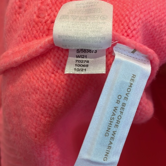 NWT Loft Petites Bright Pink Star Cardigan Women’s Size Medium Petite - Picture 7 of 8